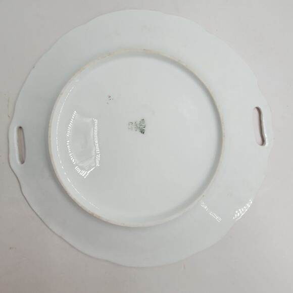 CT Carl Tielsch Altwasser Antique Roses Gilded Starburst Flourish Cake Plate - Picture 6 of 8